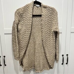 Woven Heart: Women’s Cozy Beige Knit Sweater